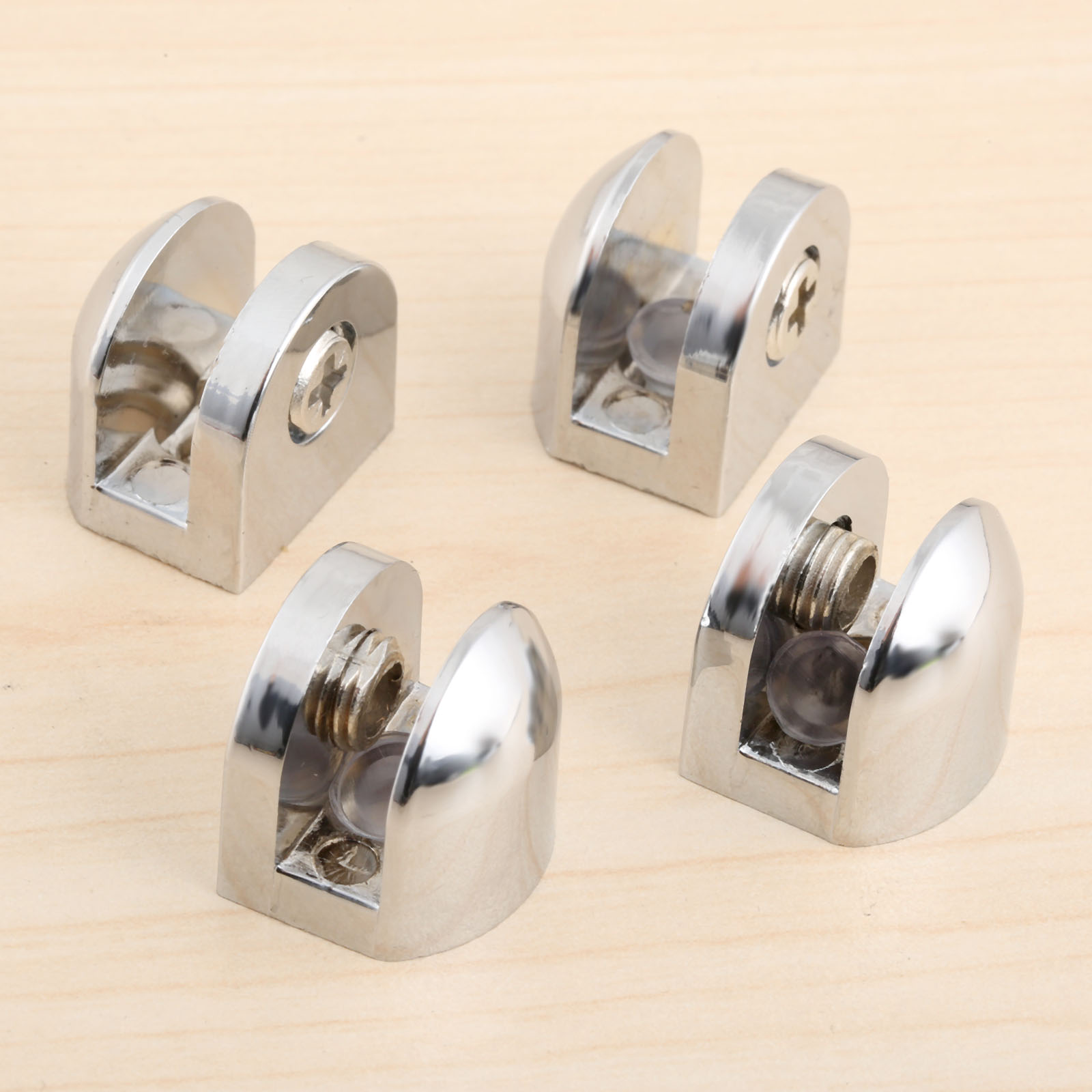 Furniture Hardware Screws - 4 Stück/Set verstellbare Glasregalhalterung aus Zinklegierung,