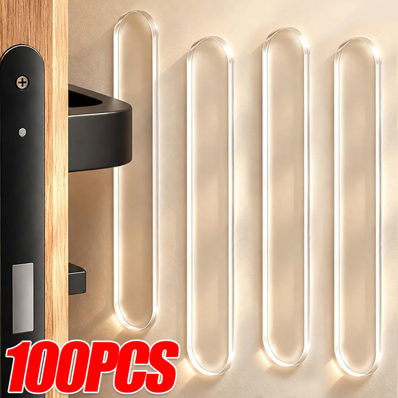 Furniture Hardware Supplies - Silikon-Schranktürdämpfer Selbstklebende Anti-Kollisions-Türstopper Puffer-Pads Möbeltürgriff-Schutzstreifen