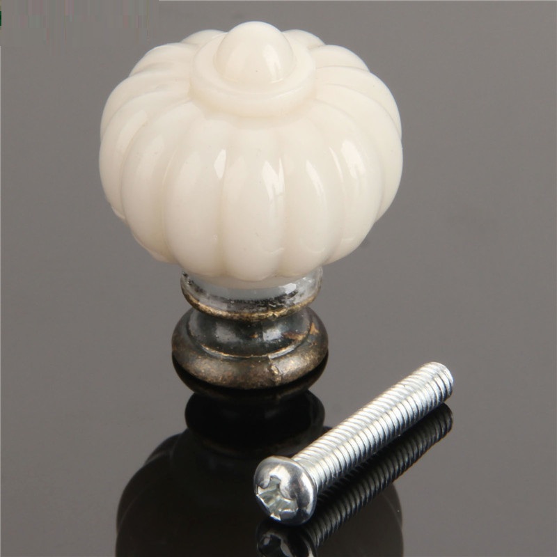 Furniture Hardware Supplies - 1Pc Acryl Elfenbein Weiß Kürbis Cabinet