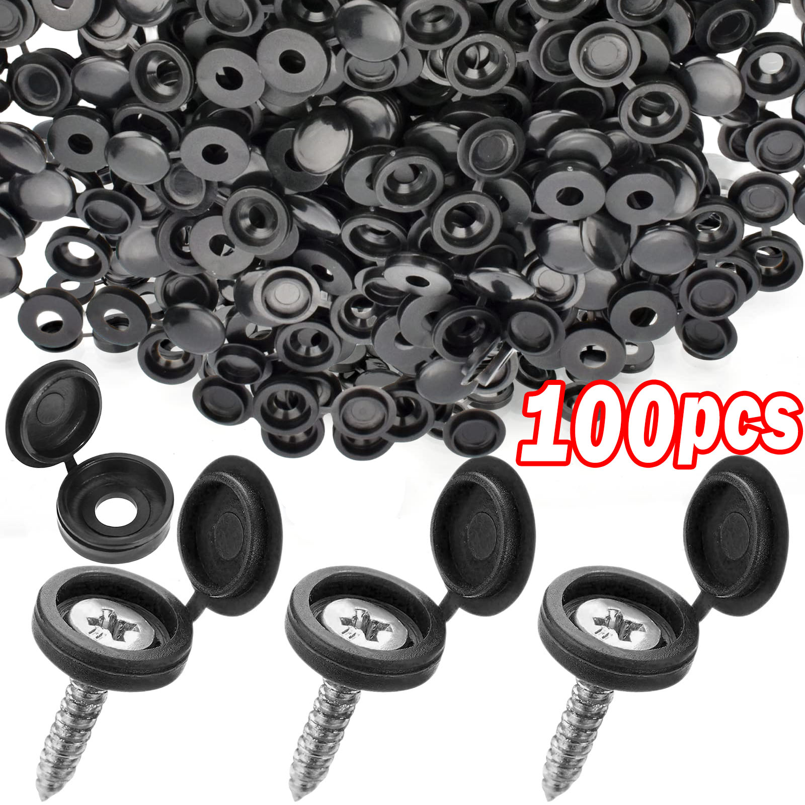 Furniture Hardware Screws - 5/100PCS Klapp Kunststoff Schraube Kappe Abdeckung