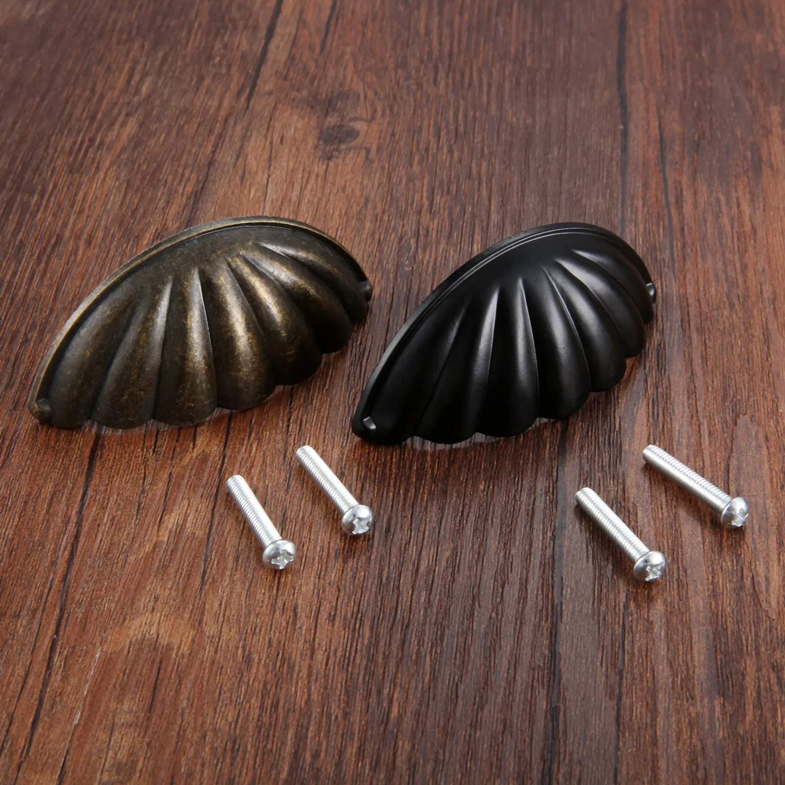 Furniture Hardware Vintage - 1 Stück Legierung Muschelform Griff Halbkreisgriff