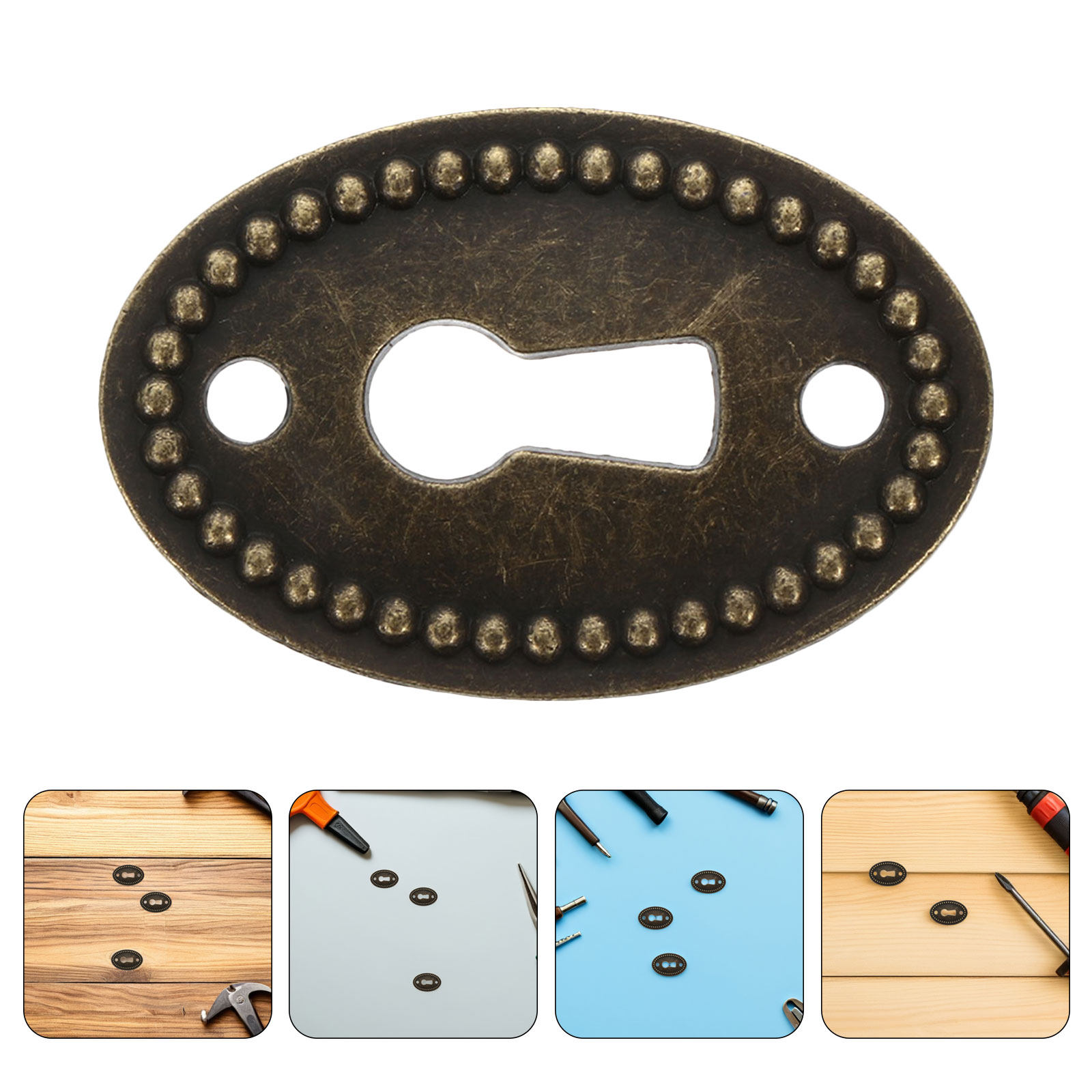 Furniture Hardware Vintage - 16 Stück Vintage Zinklegierung Ovale Dekorative