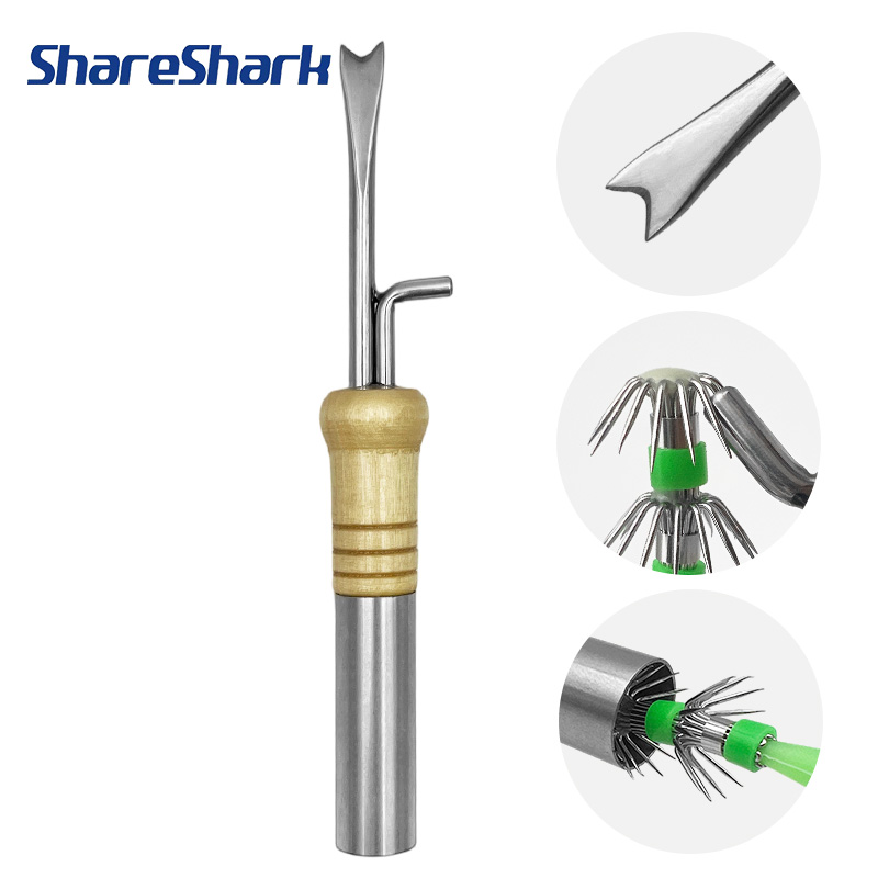 Furniture Hardware Jig - ShareShark Multifunktionales Tintenfisch-Jig-Haken-Korrekturwerkzeug Edelstahl-Tintenfisch-Entblutungsnadel für Tintenfisch-Jig-Angeln