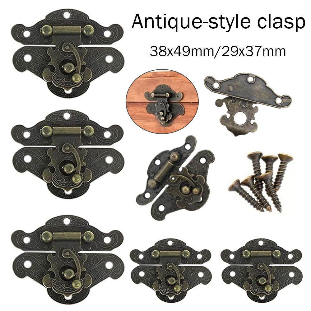 Furniture Hardware Screws - 5–20 Stück Vintage-Metallverschluss mit Schrauben, antike