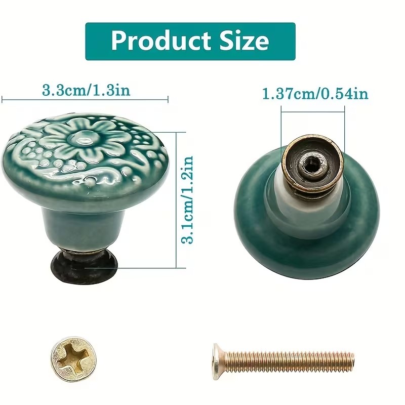 12 Stück Keramik-Schrankknöpfe – Furniture Hardware Supplies Bewertung und Preis