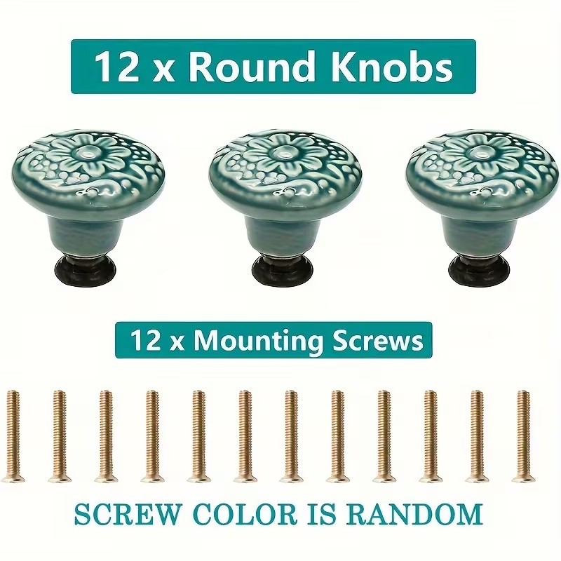12 Stück Keramik-Schrankknöpfe – Furniture Hardware Supplies Bewertung und Preis