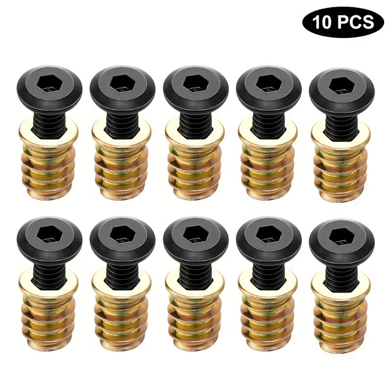 10-teiliges Gewindeeinsatz-Mut – Furniture Hardware Screws Bewertung und Preis