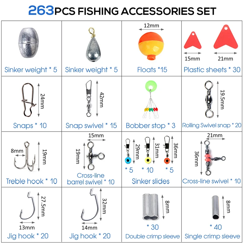 263-teiliges Outdoor-Angelzube – Furniture Hardware Jig Bewertung und Preis